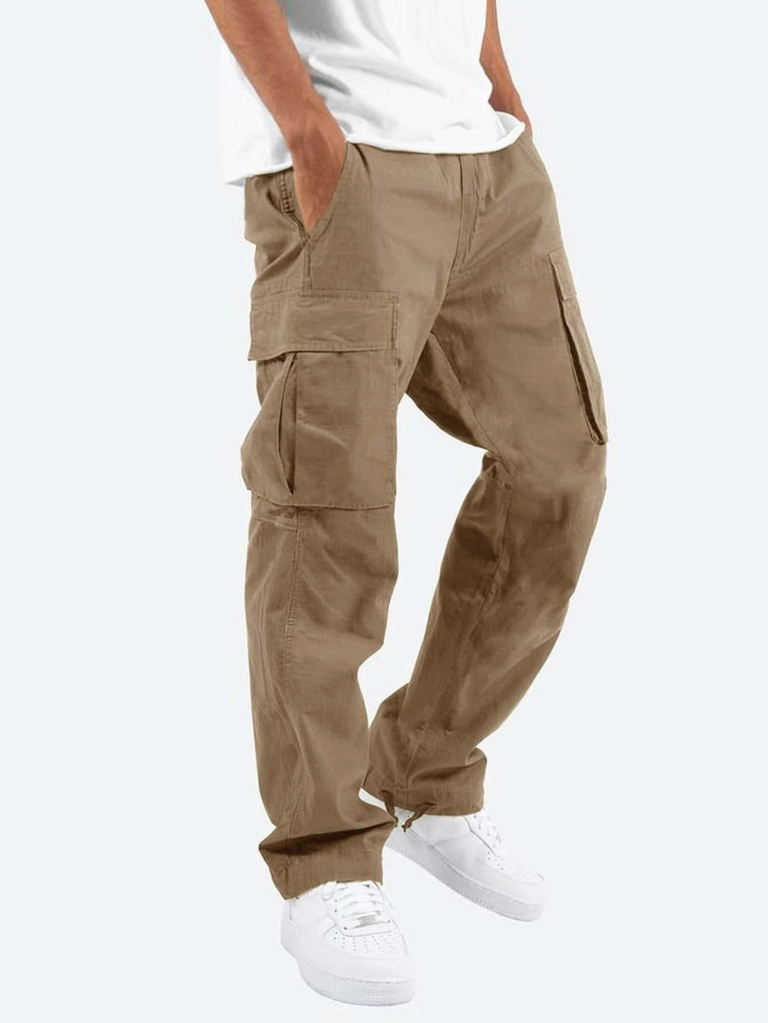 Men's Cargo Trousers | Relaxed Fit with Double Utility Pockets Detail