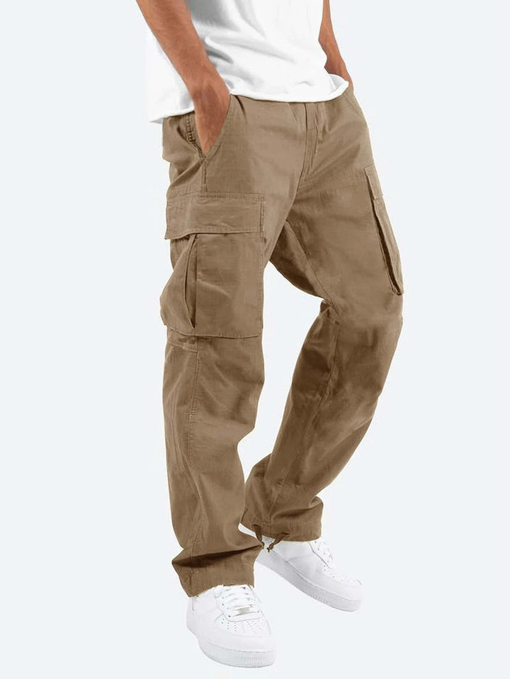 Men's Cargo Trousers | Relaxed Fit with Double Utility Pockets Detail