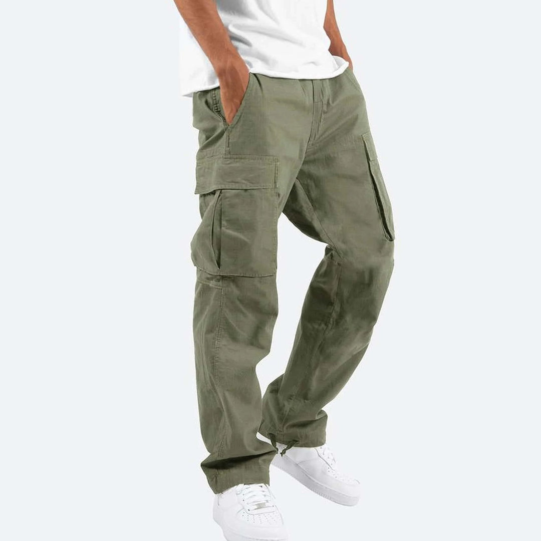 Men's Cargo Trousers | Relaxed Fit with Double Utility Pockets Side