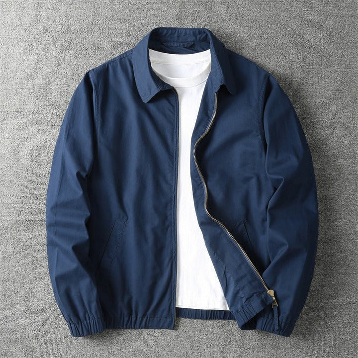 Men's Casual Zip Up Jacket with Elasticated Cuffs Detail