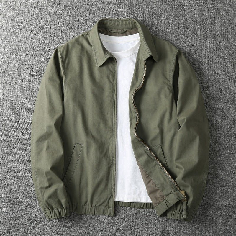 Men's Casual Zip Up Jacket with Elasticated Cuffs Front