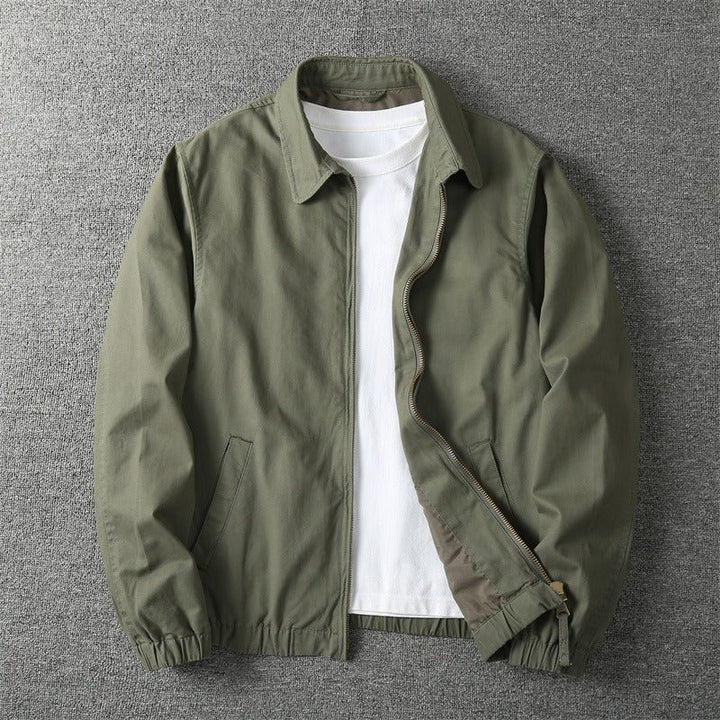 Men's Casual Zip Up Jacket with Elasticated Cuffs Front