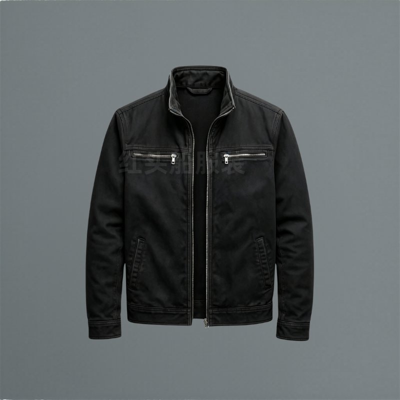 Men's Classic Cotton Jacket | Smart Casual with Dual Chest Zippers Detail