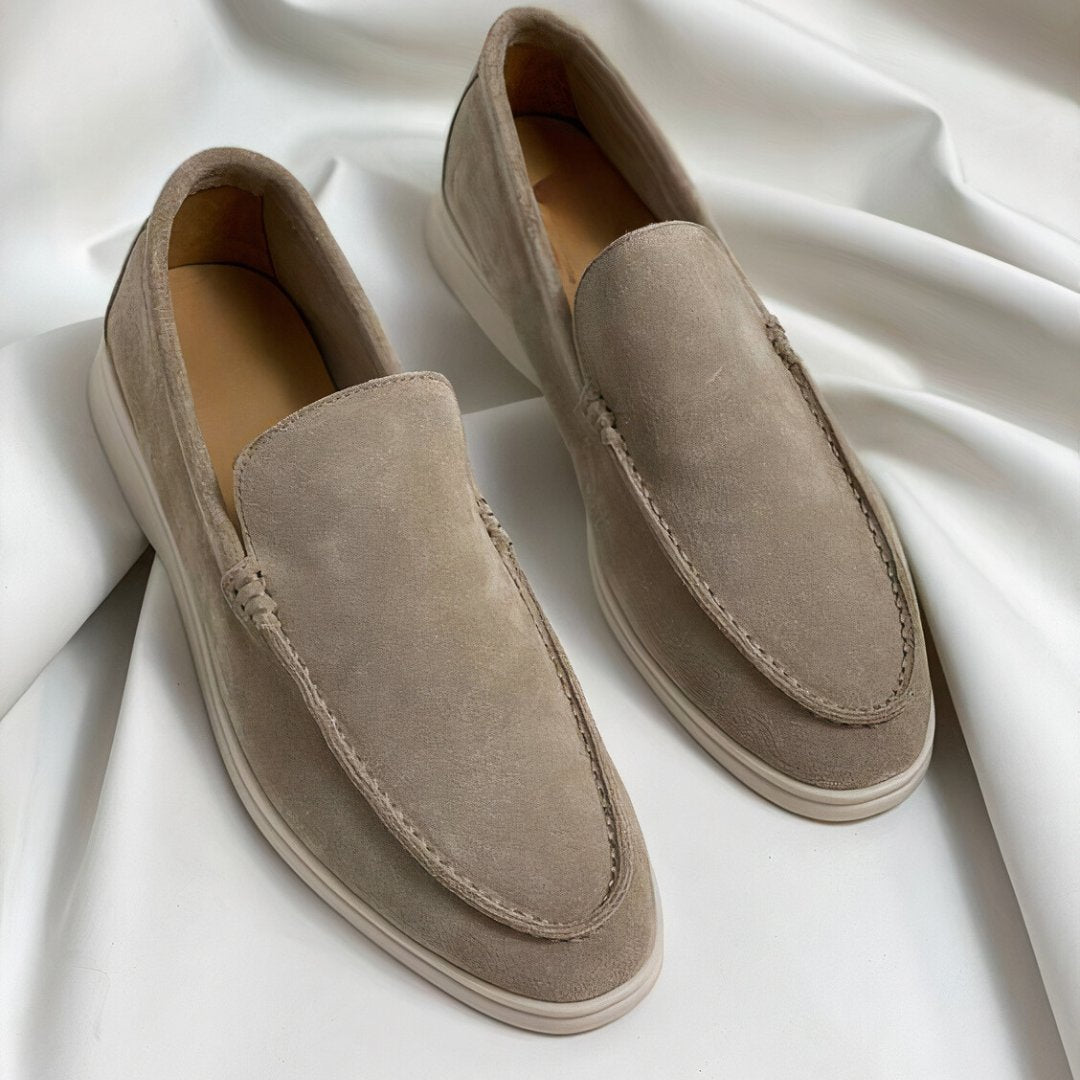 Men's Classic Everyday Loafers | Slip On Comfort Fit Close Up