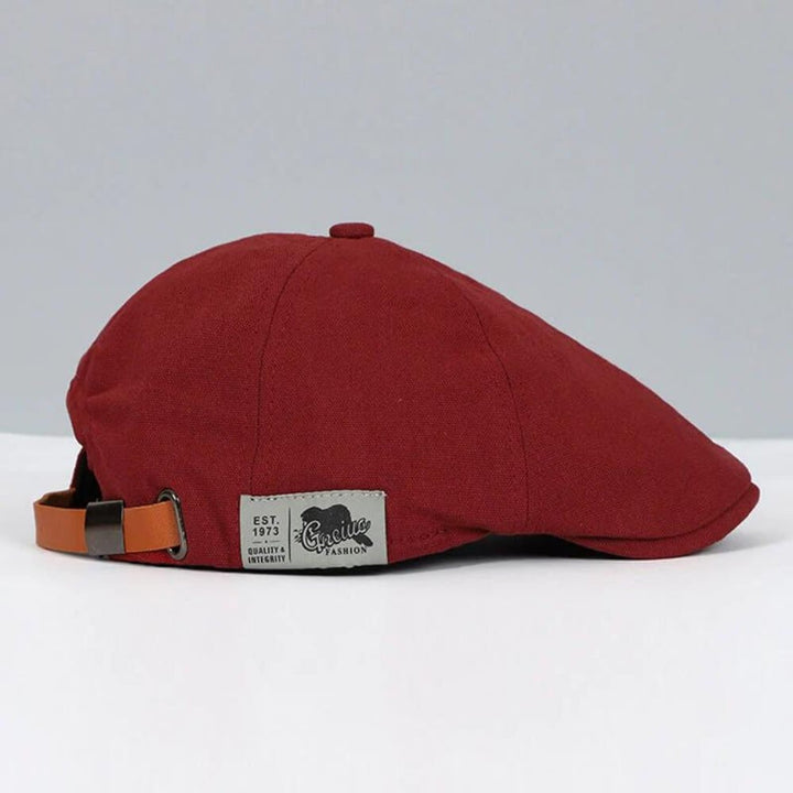 Men's Classic Flat Cap | Newsboy Style with Side Buckle Back