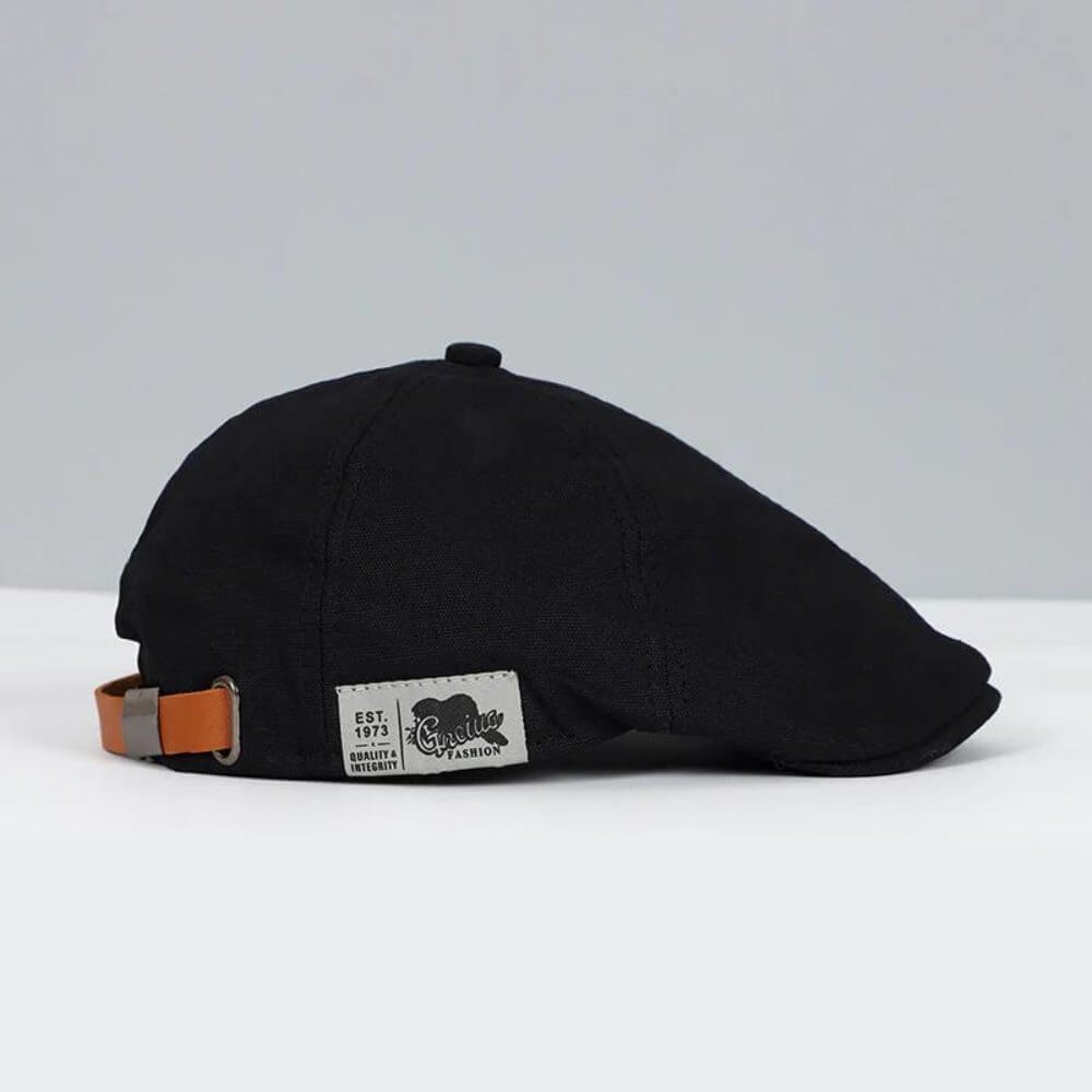 Men's Classic Flat Cap | Newsboy Style with Side Buckle Front