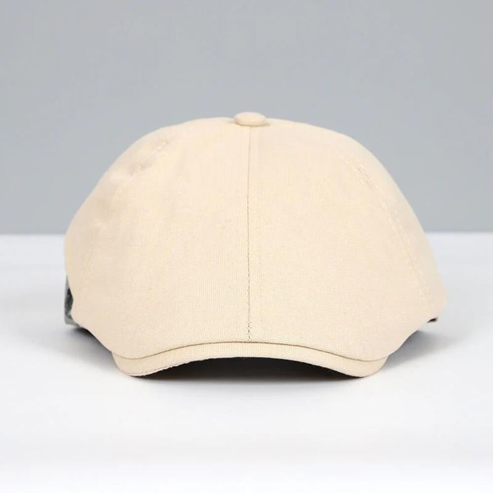 Men's Classic Flat Cap | Newsboy Style with Side Buckle Side