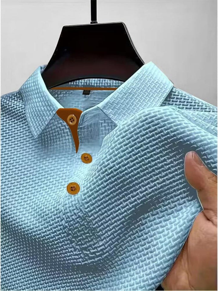 Men's Classic Knitted Polo Shirt Back