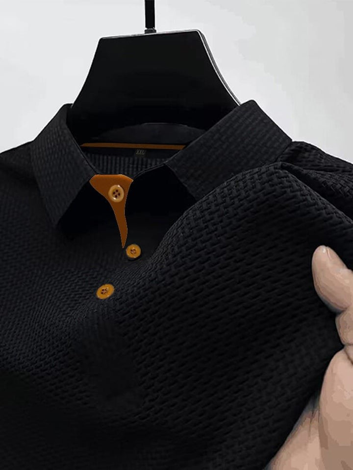 Men's Classic Knitted Polo Shirt Front
