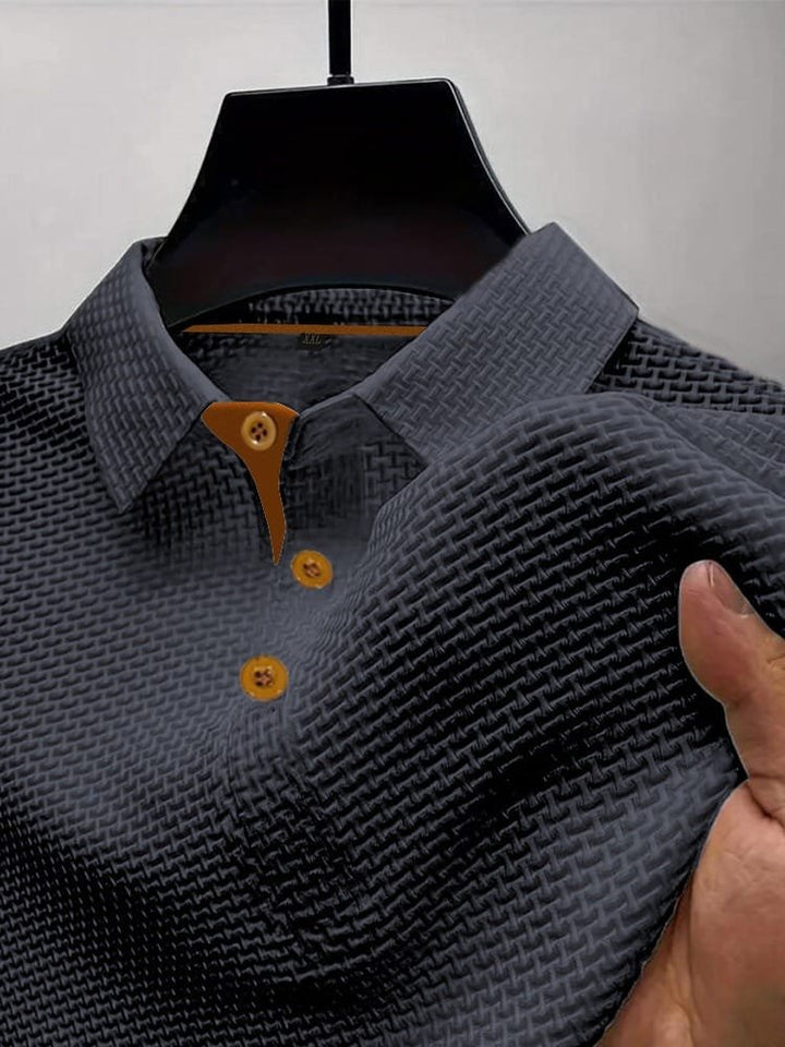 Men's Classic Knitted Polo Shirt Side