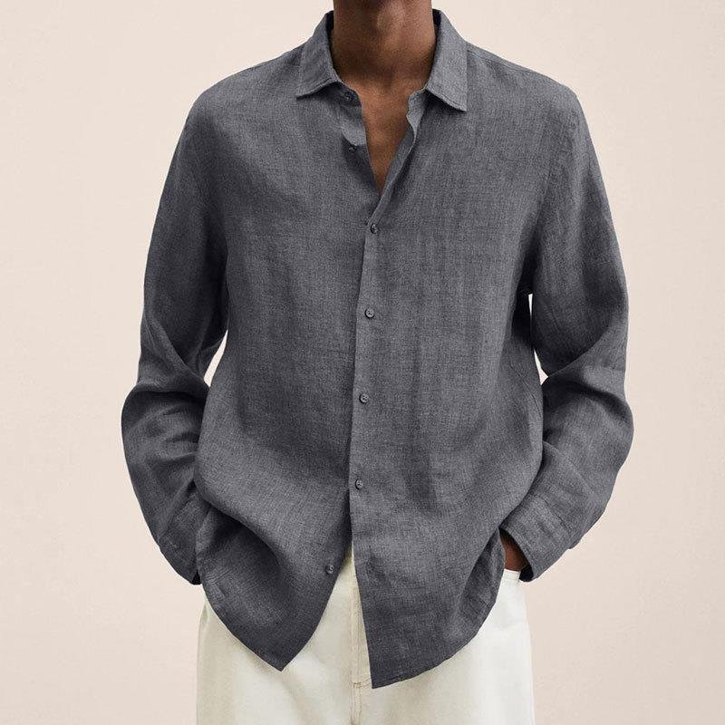 Men's Classic Linen Shirt | Relaxed Fit Airy Weave Back