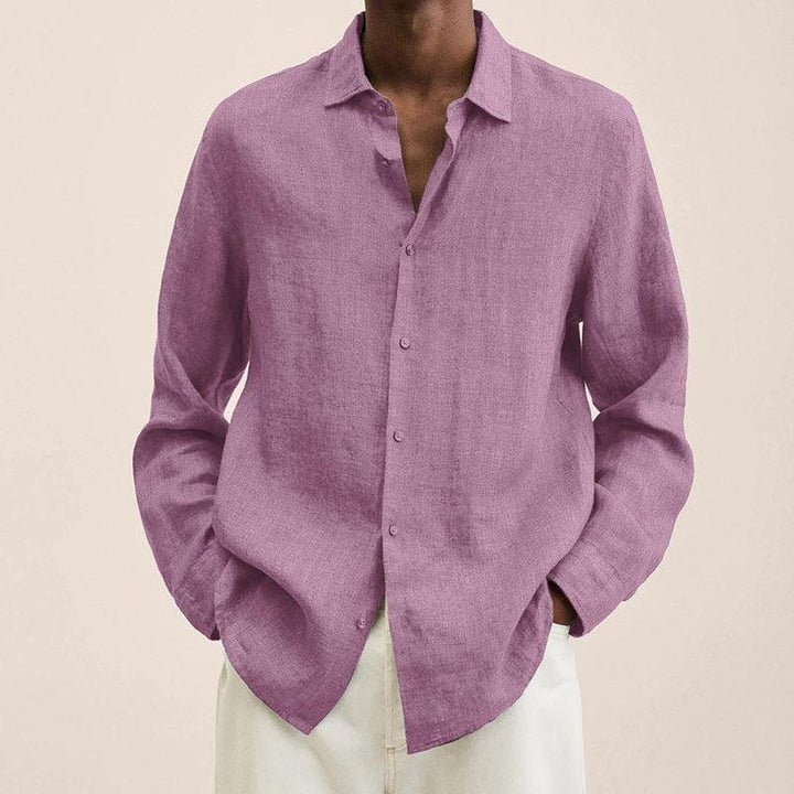 Men's Classic Linen Shirt | Relaxed Fit Airy Weave View 11