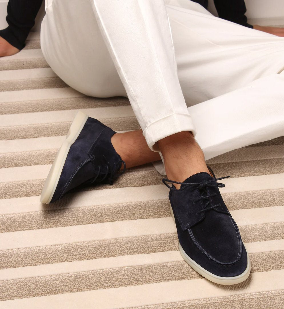 Men's Classic Loafer Shoes | Suede Slip On Leather Front