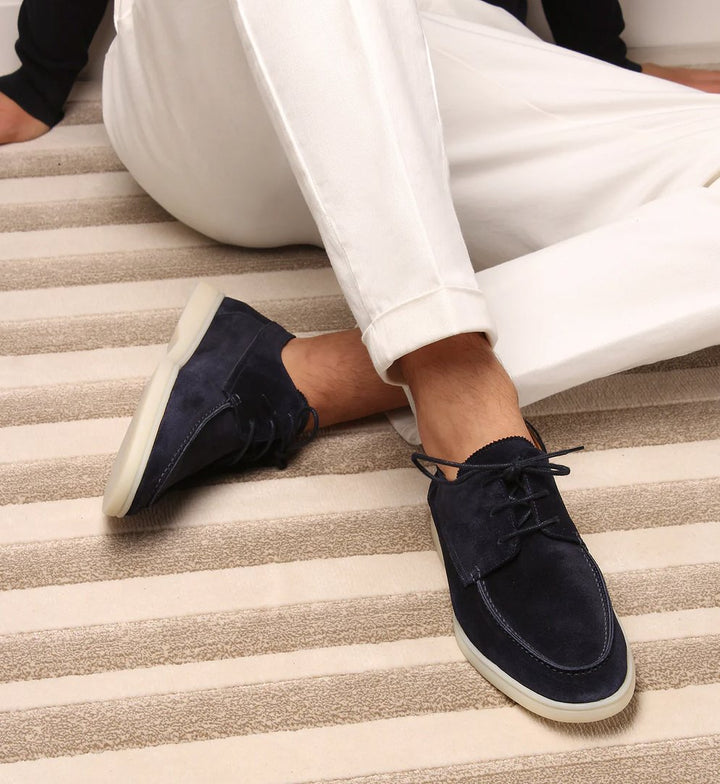 Men's Classic Loafer Shoes | Suede Slip On Leather Front