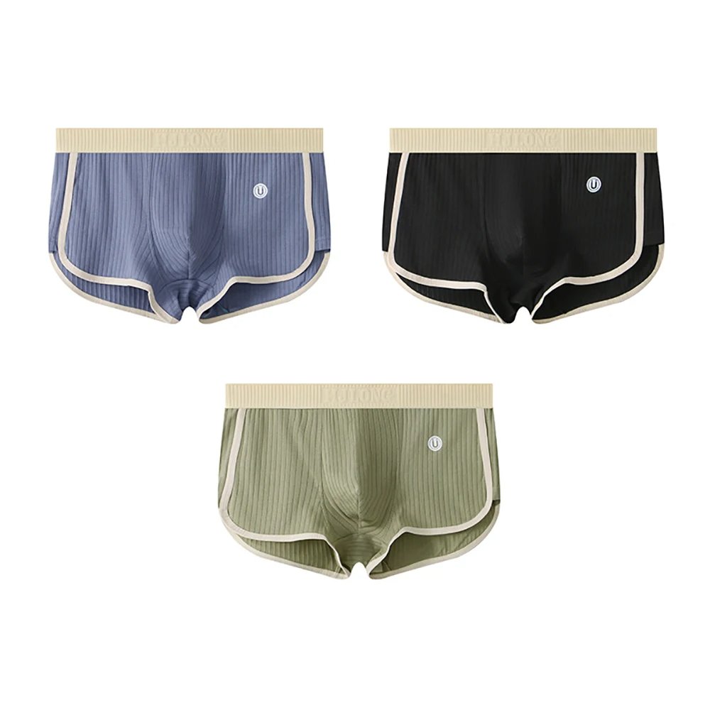 Men's Color-Block Boxer Briefs | Daily Fit with Curved Hem Back