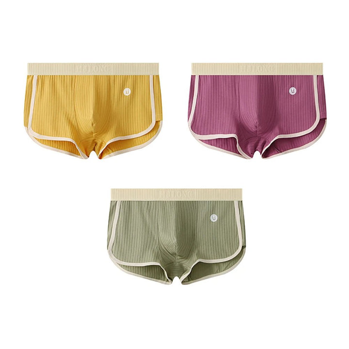 Men's Color-Block Boxer Briefs | Daily Fit with Curved Hem Detail