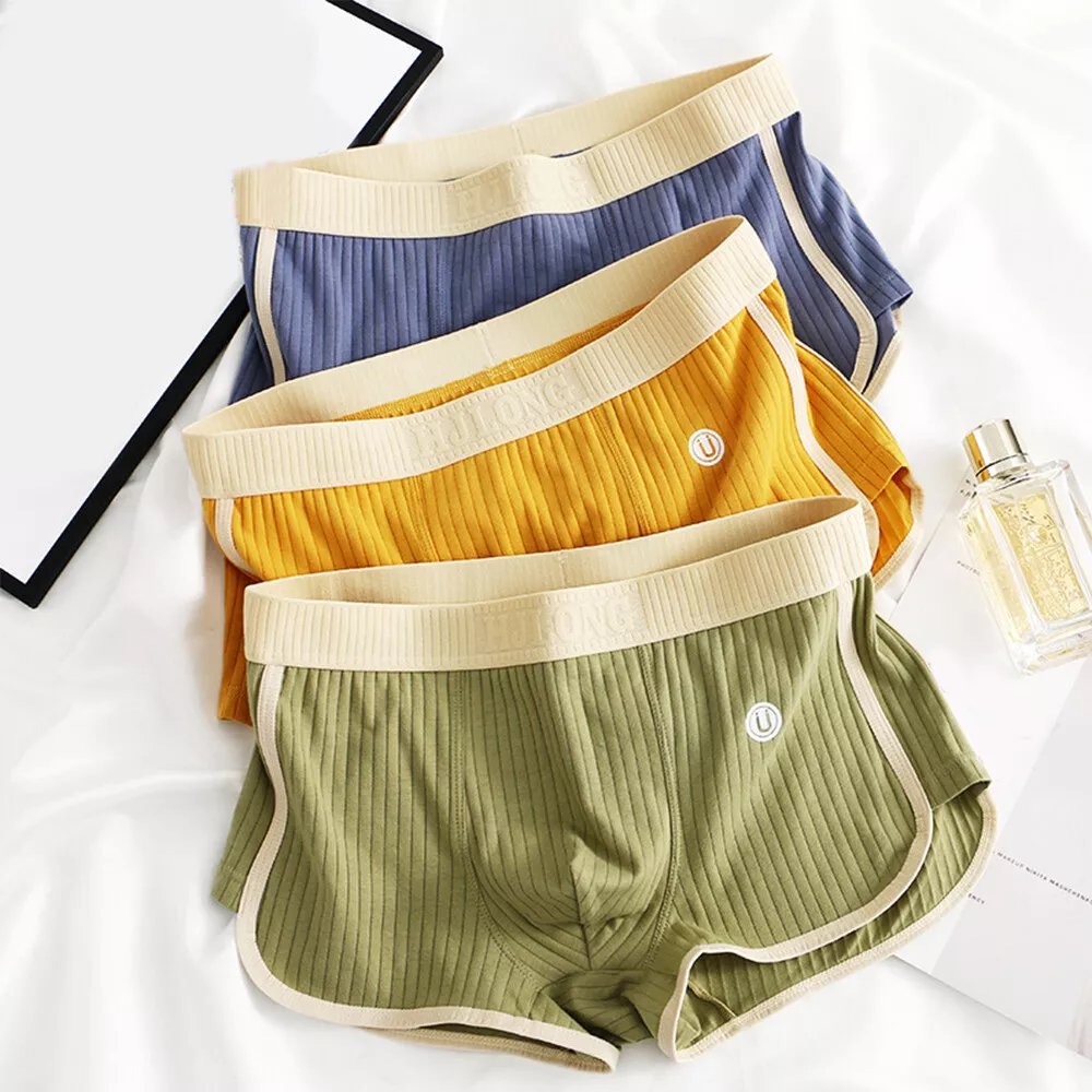Men's Color-Block Boxer Briefs | Daily Fit with Curved Hem Front