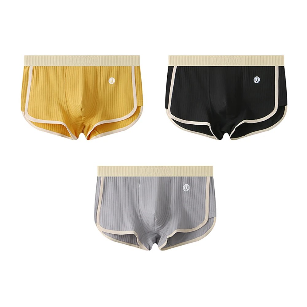 Men's Color-Block Boxer Briefs | Daily Fit with Curved Hem Side