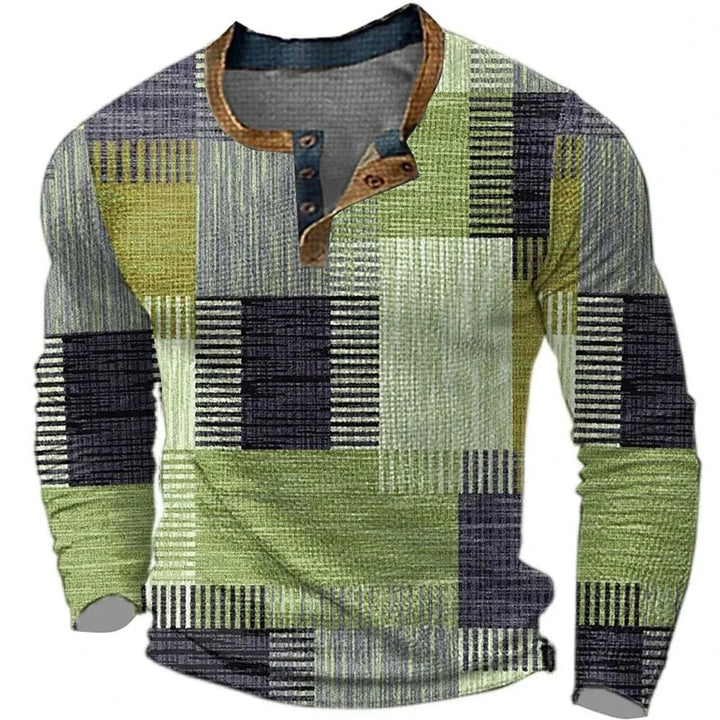 Men's Colorful Long Sleeve Shirt Detail