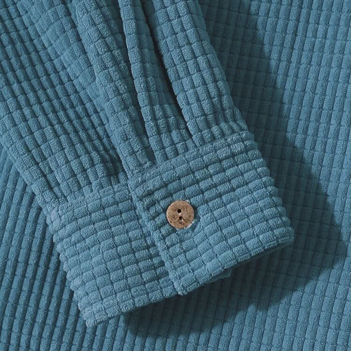 Men's Corduroy Hoodie | Relaxed Fit Detachable Hood Side