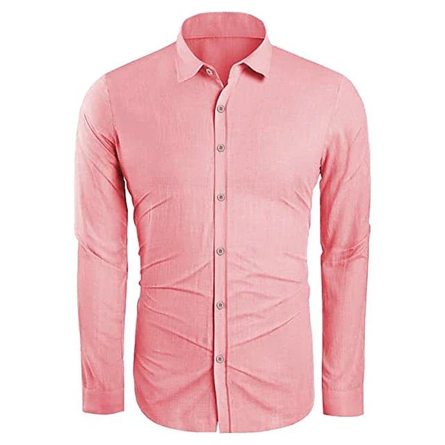 Men's Cotton Linen Shirt | Airy Solid Everyday Fit Alternate