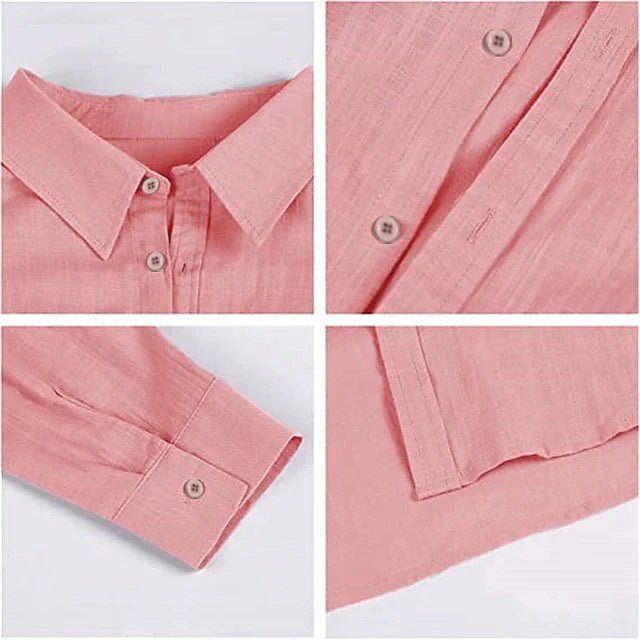 Men's Cotton Linen Shirt | Airy Solid Everyday Fit View 11
