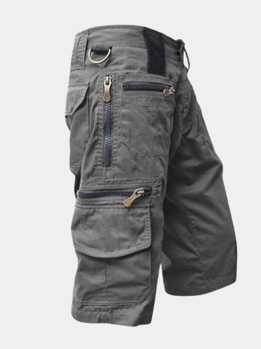 Men's Cotton Multi Pocket Cargo Shorts with Zip Pockets Hero