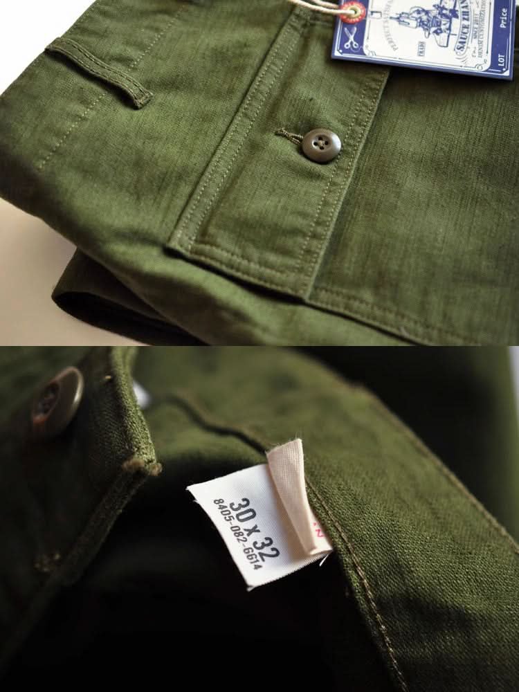 Men's Cotton Straight Fatigue Pants | Utility Patch Pockets Lifestyle