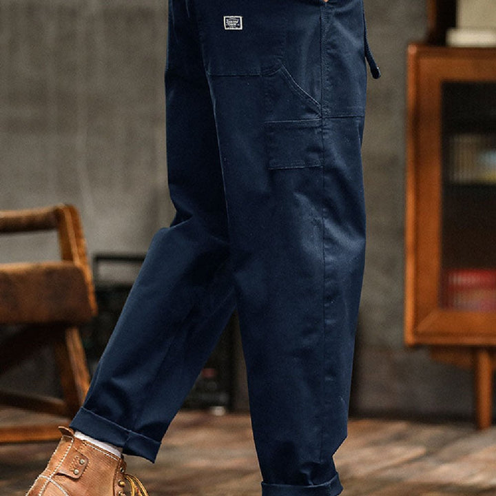 Men's Cotton Utility Trousers | Relaxed Fit with Rolled Cuffs Alternate