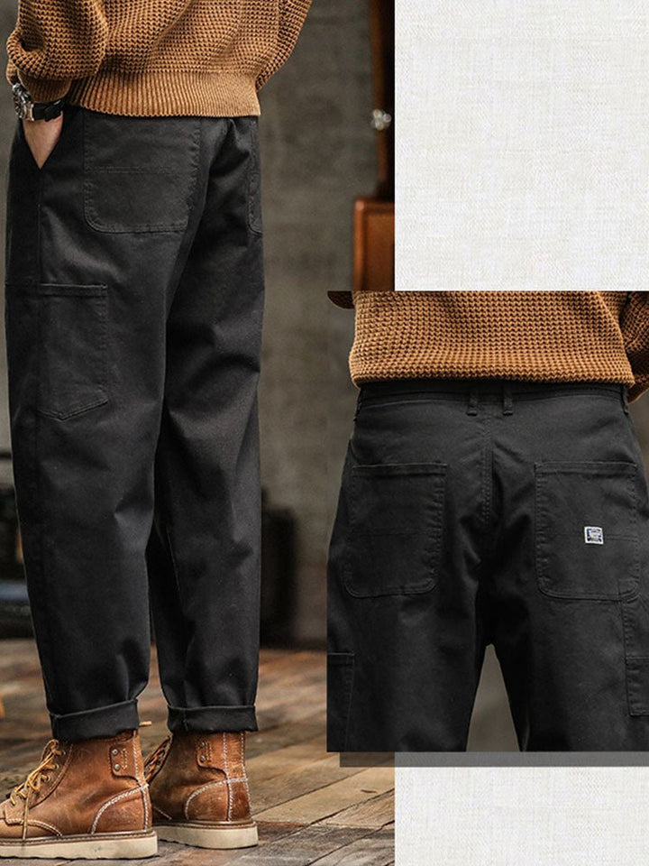 Men's Cotton Utility Trousers | Relaxed Fit with Rolled Cuffs View 16