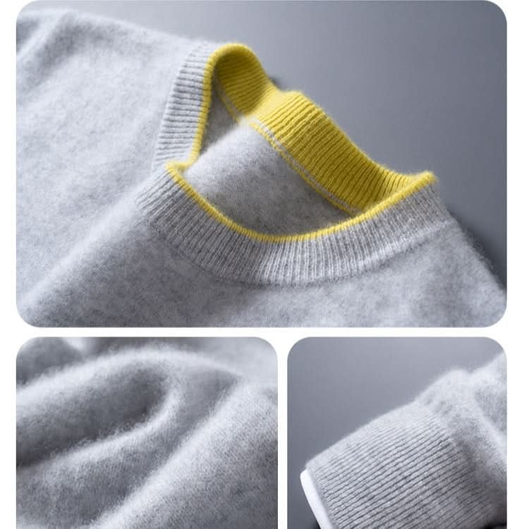 Men's Crewneck Sweater | Contrast Trim Relaxed Fit Lifestyle