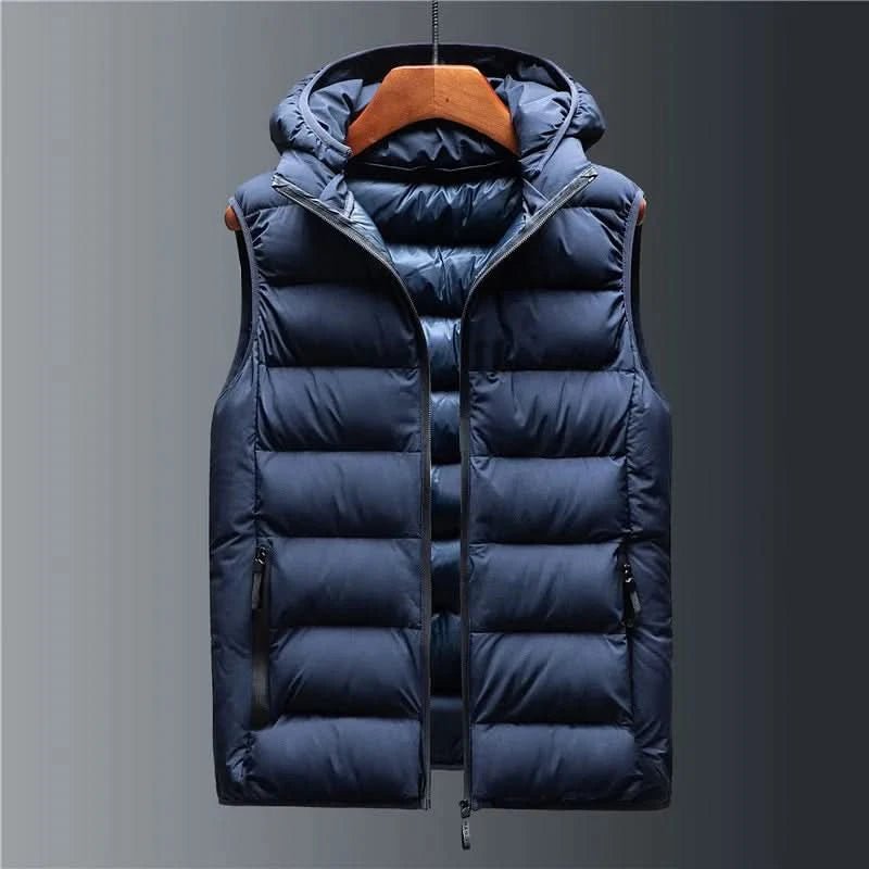 Men's Detachable Hood Puffer Vest | Lightweight Insulated Layer Hero