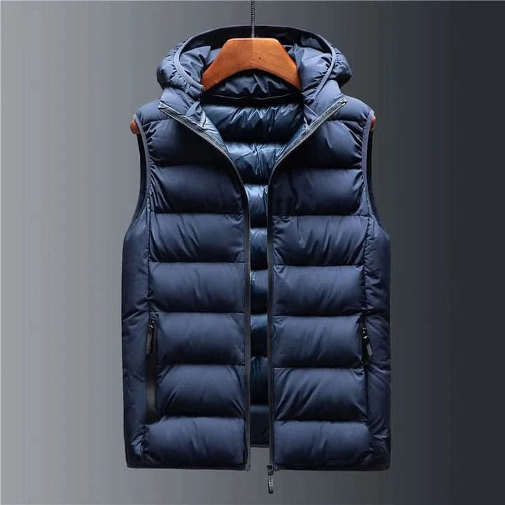 Men's Detachable Hood Puffer Vest | Lightweight Insulated Layer Hero