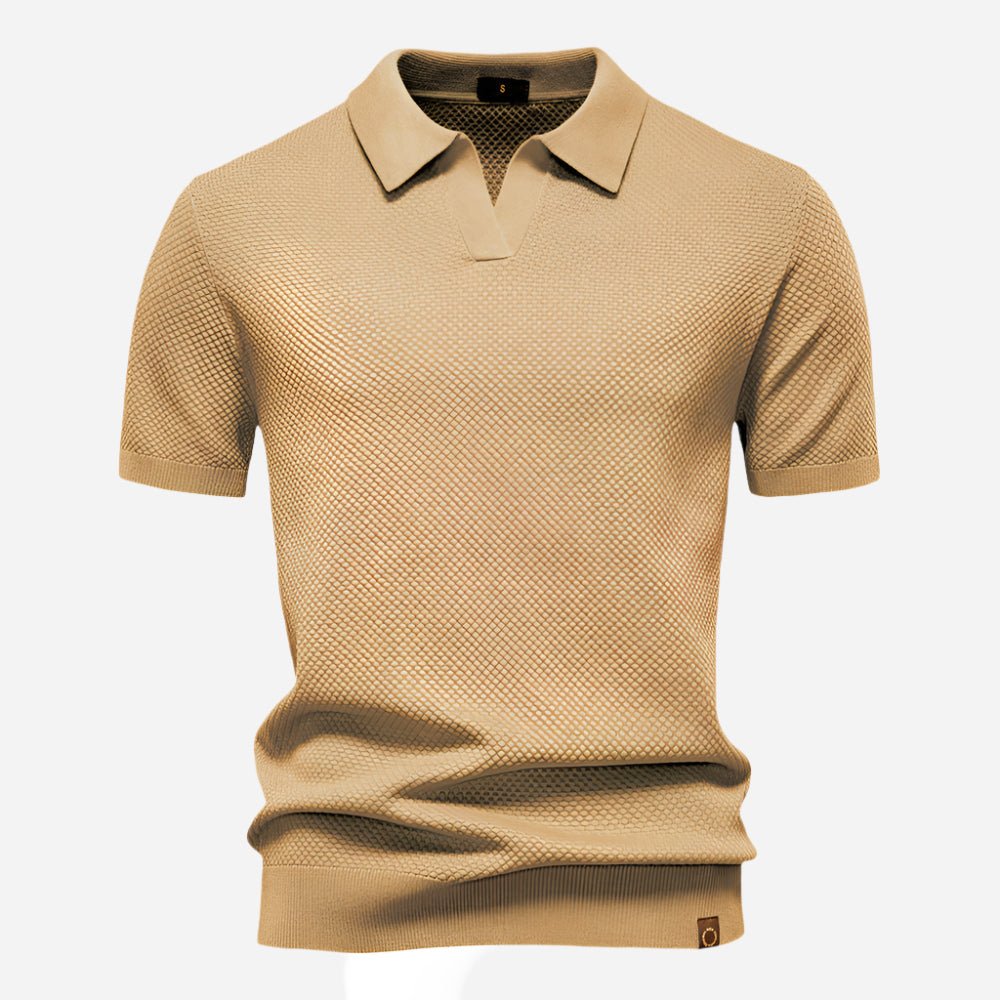 Men's Diamond Knit Short Sleeve Polo Shirt Alternate