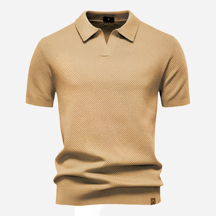 Men's Diamond Knit Short Sleeve Polo Shirt Alternate