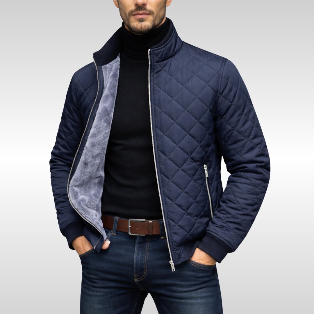 Men's Diamond Quilted Heat Jacket | Lightweight Insulated Warmth Hero