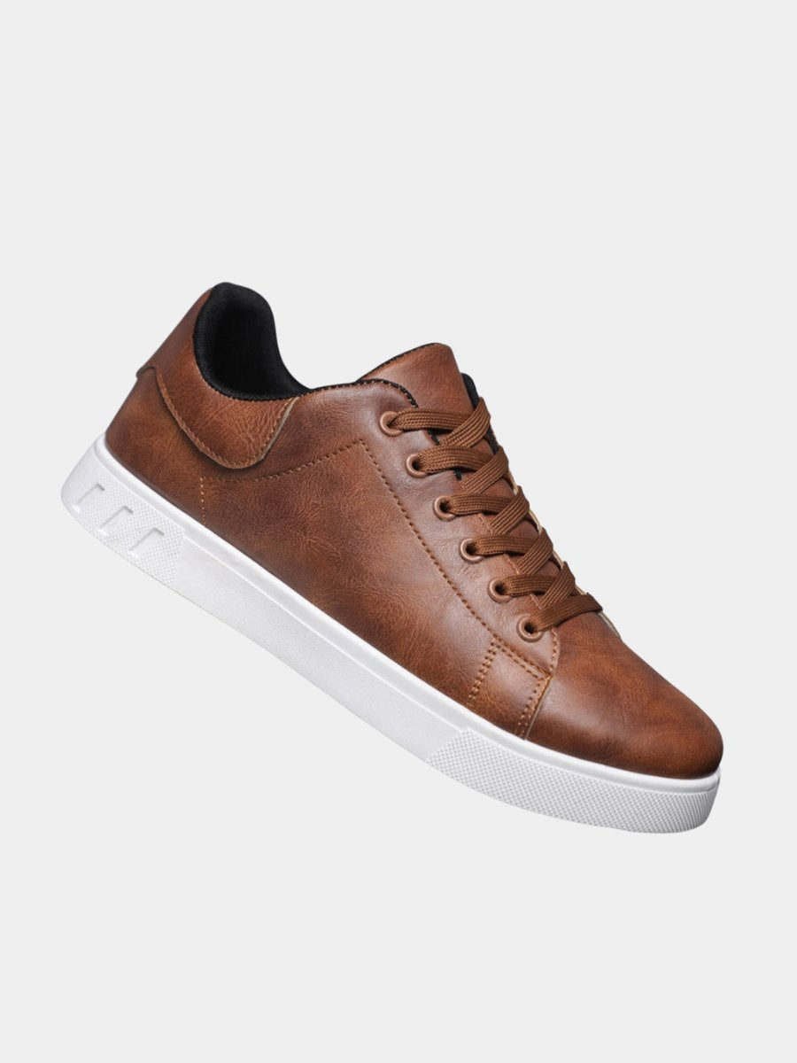 Men's Distressed Leather Sneakers | Smart Casual City Fit Hero