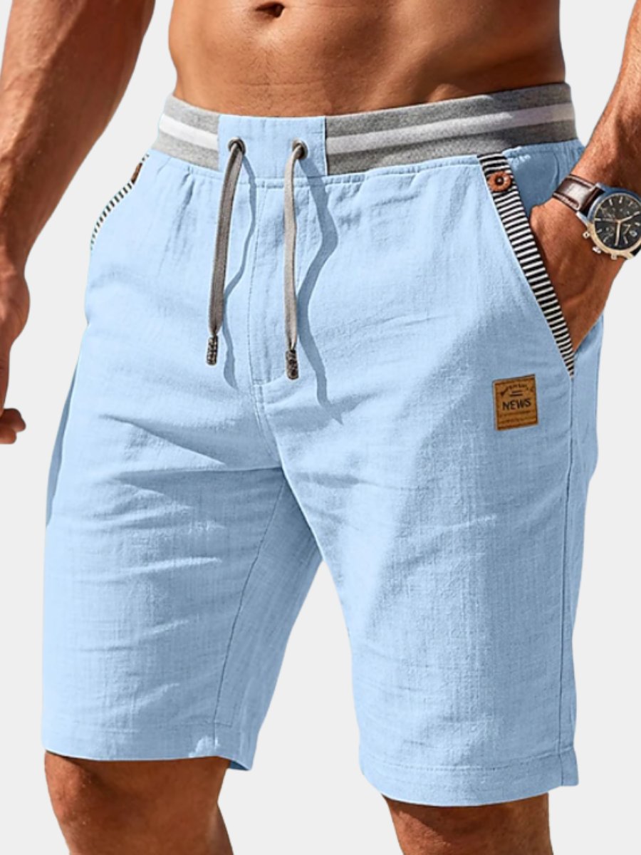 Men's Drawstring Summer Shorts with Contrast Waistband Hero