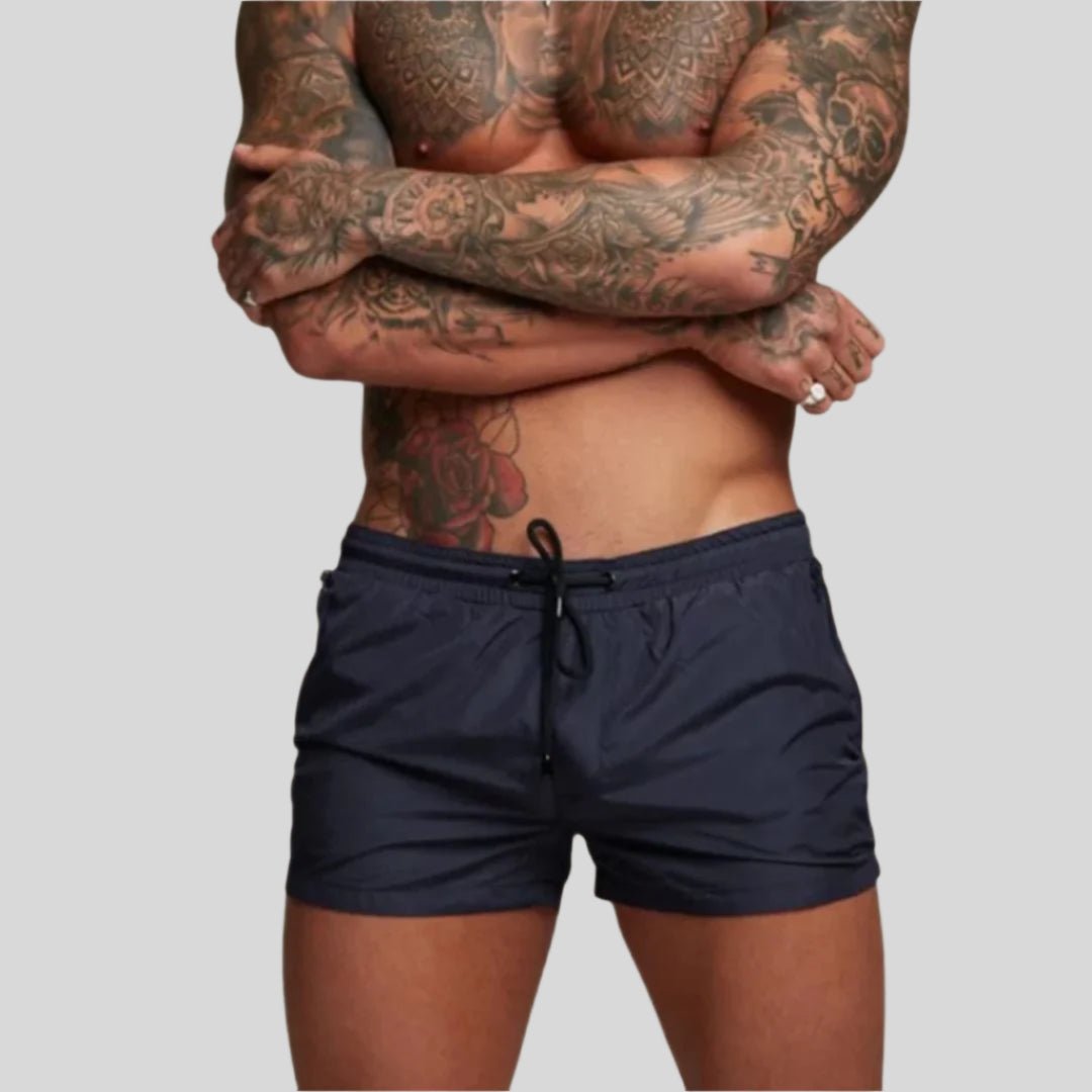 Men's Elasticated Drawstring Swim Shorts with Side Pockets Lifestyle
