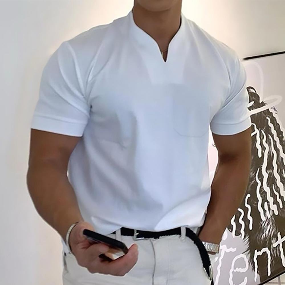 Men's Elegant Casual Polo Shirt with V-Neck Hero