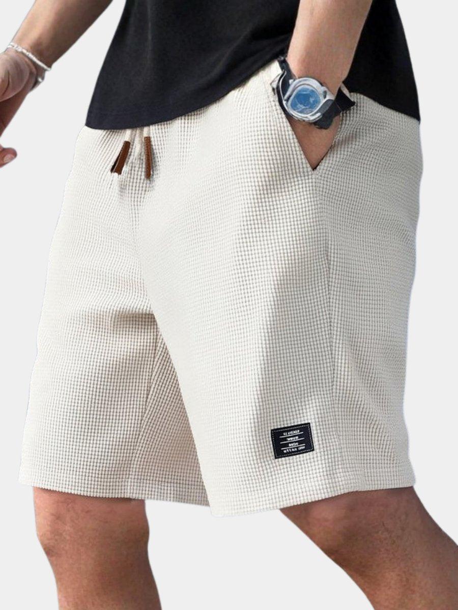 Men's Elegant Knit Shorts | Regular Fit Waffle Texture Hero