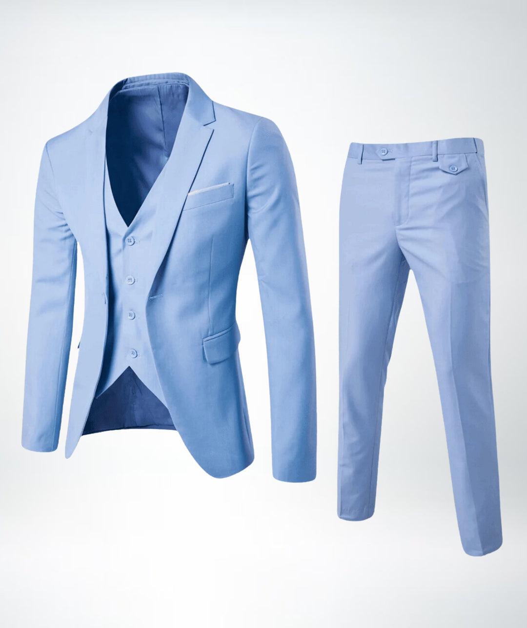 Men's Formal 3-Piece Suit | Slim Fit Single Button Jacket Alternate