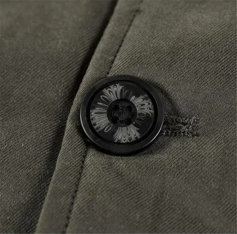Men's Fur Hooded Winter Parka | Relaxed Fit Layering Coat Angle