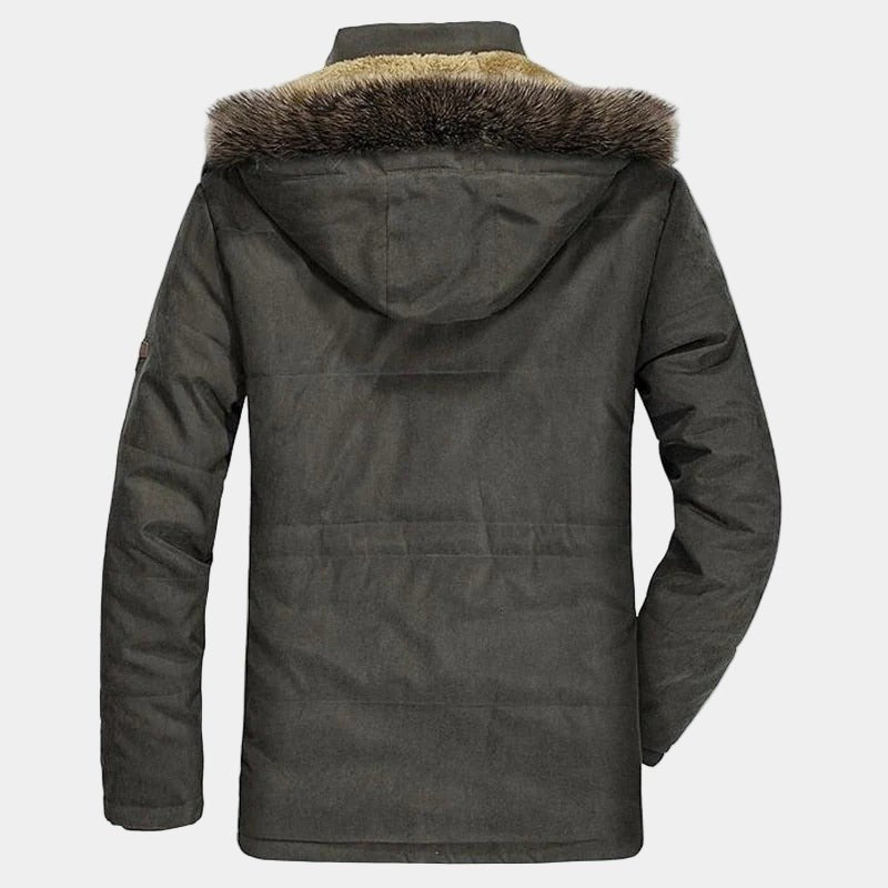 Men's Fur Hooded Winter Parka | Relaxed Fit Layering Coat Lifestyle