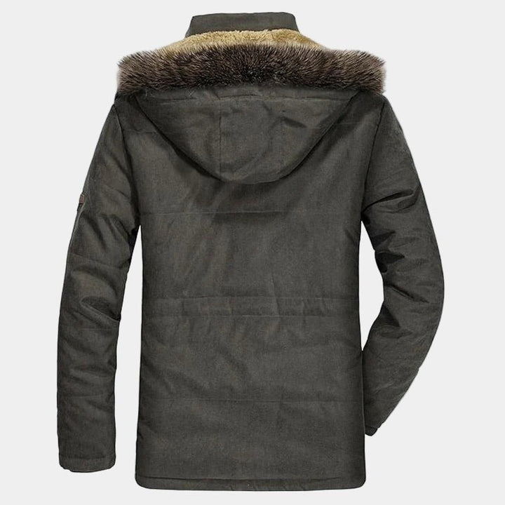 Men's Fur Hooded Winter Parka | Relaxed Fit Layering Coat Lifestyle