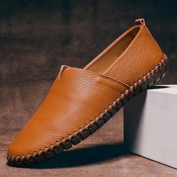 Men's Hand-Stitched Loafers | Slip On Oxford Smart Fit Front