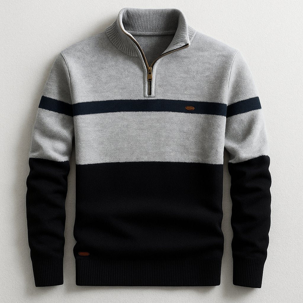 Men's Heritage Quarter Zip Cotton Pullover Close Up