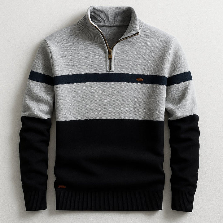 Men's Heritage Quarter Zip Cotton Pullover Close Up