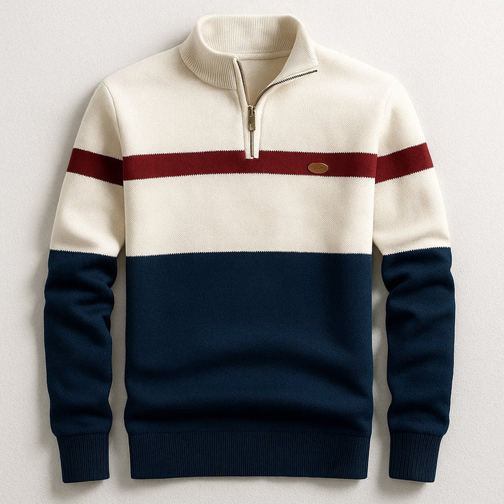 Men's Heritage Quarter Zip Cotton Pullover Detail