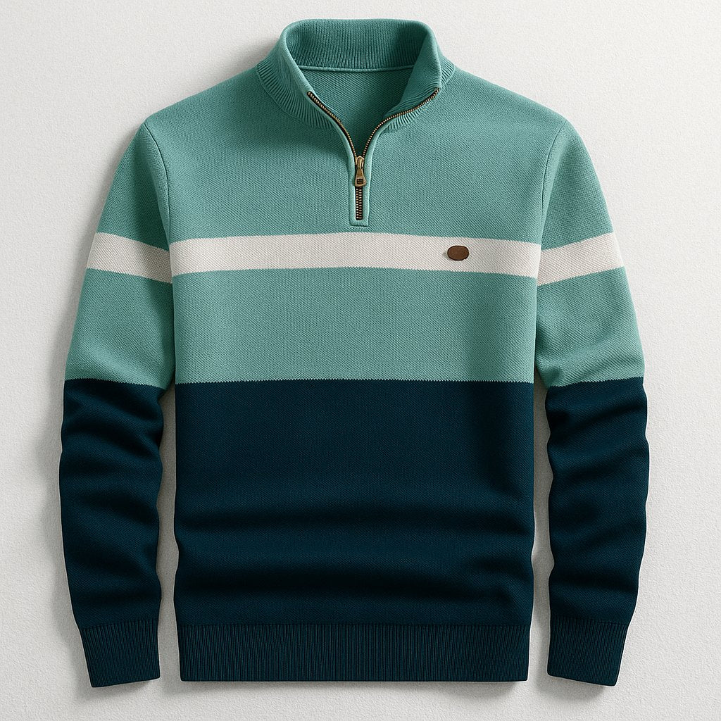 Men's Heritage Quarter Zip Cotton Pullover Side